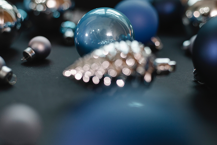 Blue and Silver decorations