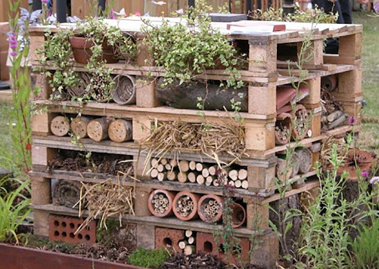 Insect House made from pellets