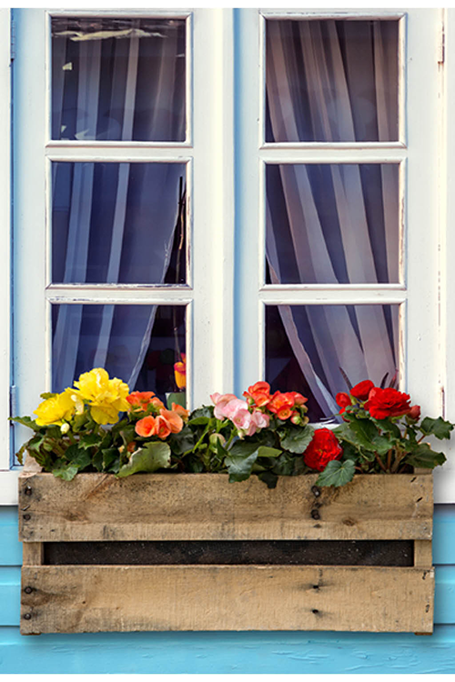 Wooden window box
